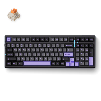 MCHOSE G98 Pro Mechanical Keyboard Black Purple, 98%, HW-G98S-3 /HR znakovi/