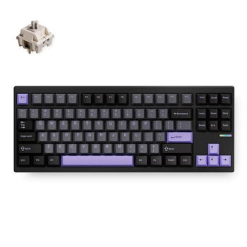 MCHOSE GX87 Ultra Aluminum Custom Mechanical Keyboard with QMK/VIA, Black Anodic Oxidation, 80%, GX87-A6 /HR znakovi/