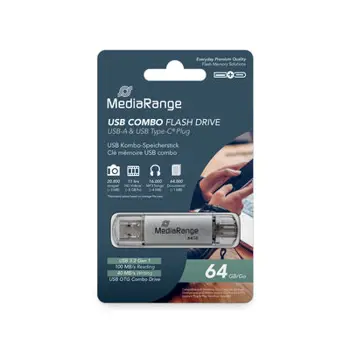 MediaRange MEMORIJA USB STICK 3.0, 64GB s USB Type-C 