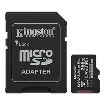 MEM SD MICRO 256GB Kingston Canvas Select Plus + Adapter SDCS3/256GB, SDCS3/256GB