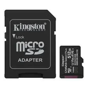 MEM SD MICRO 512GB Kingston Canvas Select Plus + Adapter SDCS3/512GB, SDCS3/512GB