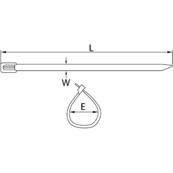 Metalne kabelske vezice 4,6 x 500mm, 25 kom, 365-182
