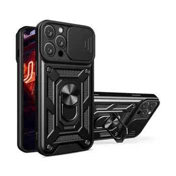 MM TPU IPHONE 18 PRO/17 PRO - ANTI-SHOCK WITH RING II crna