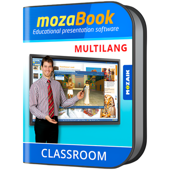 mozaBook MULTILANG - 40 languages / one device/ 1 Yearinteractive educational presentation software for teachers, ML-1Y