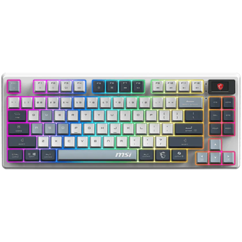MSI Gaming Keyboard FORGE GK600 TKL WIRELESS SKY, Wireless, Mechanical Linear Switch, PBT keycaps, Anti-ghosting, FORGE GK600 TKL W SKY US