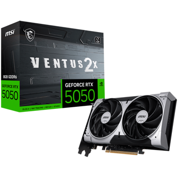 MSI GeForce RTX 5050 VENTUS 2X OC 8G Graphics Card w/ HDMI, Triple DP, RTX 5050 8G VENTUS 2X OC