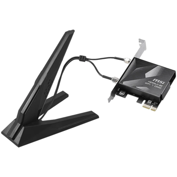 MSI HERALD BE9400 WiFi 7 PCIe Card, 2.4GHz, 5GHz, 6GHz, BT 5.4, WPA-PSK, WPA2-PSK / Enterprise, WPA3-Personal / Enterprise, 2x High-Gain Tri-Band Antennas, 914-8660-003