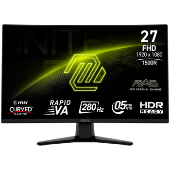 MSI MAG 274CXF, 27", FHD, Rapid VA, Curved 1500R, 280Hz, AMD FreeSync Premium, MAG 274CXF