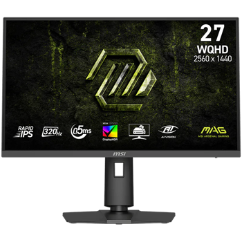 MSI MAG 274QPF X32 Gaming Monitor, 27", 320Hz WQHD (2560x1440), Rapid IPS, 16:9, 300nits, 0.5ms, G-SYNC, AMD FreeSync Premium, DisplayHDR 400, 1x DP, 2x HDMI, Tilt, Sviwel, Pivot, Height Ajdustment, V