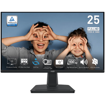 MSI PRO MP251 E14L Professional Business Monitor, 24.5", IPS, 1920 x 1080 (FHD), 144Hz, 300nits, 1ms/4ms, HDMI, D-SUB, VESA, Tilt, PRO MP251 E14L