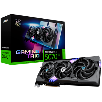 MSI Video Card Nvidia GeForce RTX 5070 TI 16G GAMING TRIO OC (16GB GDDR7/256bit, PCI Express Gen 5, 3xDP, 1xHDMI, Recommended PSU 300W) ATX, RTX 5070 TI 16G GAMING TRIO OC