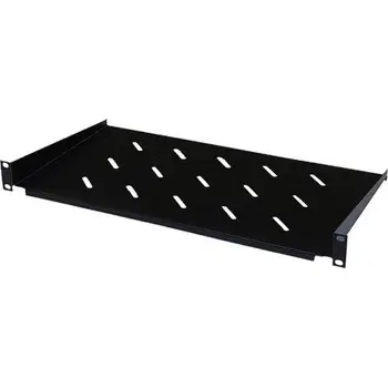 NaviaTec 19" Cantilever shelf, 1U, 200mm, Black, NVT-SH-CLTX2P1U-200