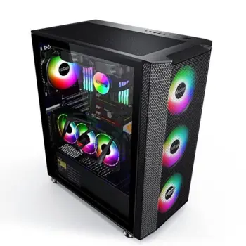 NaviaTec Gigant Gaming Case ATX, Tempered Glass, ARGB fans, 2x USB 3.0, 1x USB 2.0, NVT-GIGANT