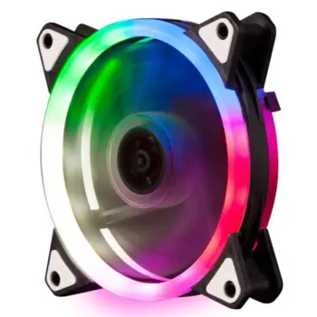 NaviaTec PC Case Dual Ring RGB Fan 12V 6pin power connector, 120mm NVT-RGB FAN+