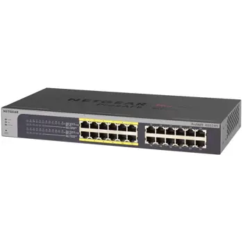 Netgear 24x 10/100/1000 Prosafe Plus Switch with PoE (management via PC utility), JGS524PE-100EUS