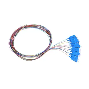 NFO Fiber optic pigtail SC UPC, SM, G.652D, 900um, 1,5m, 12 colors, NFO-PIGSC-21031
