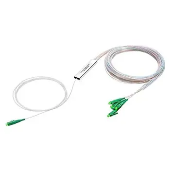 NFO Fiber Optic PLC Splitter, 1:4, Steel Box, SM, G657A, 1,5m, LC APC, NFO-SPL-70014