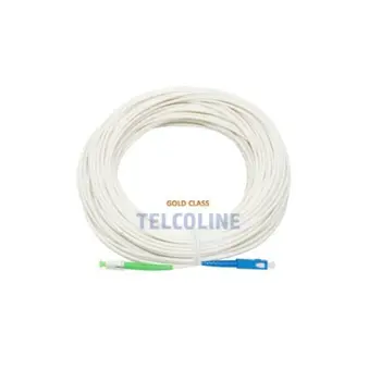NFO Patch cord, SC UPC-SC APC, Singlemode 9 125, G.657B3, Simplex, 3mm, LSOH, 2m, white, NFO-PCSSM-05078