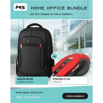 NOT DOD MS AGON M100 ruksak + miš gratis, MSP70008 + miš