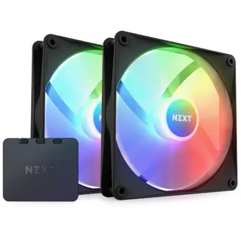 NZXT 2x F140 RGB Core crni + RGB kontroler, RF-C14DF-B1
