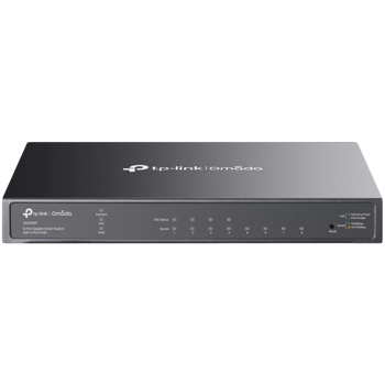 Omada 8-Port Gigabit Smart Switch with 4-Port PoE+ 4× Gigabit PoE+ Ports 802.3at/af, 62 W PoE Power, Desktop Steel Case Integration with Omada SDN Controller, SG2008P