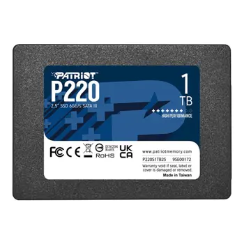 PATRIOT P220 SATA 3 1TB SSD 550/500MB/s, P220S1TB25