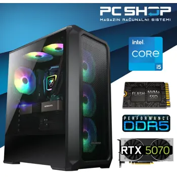 PC Računalo MagazinRS Gamer (Intel i5 14400F 4.70 GHz (Turbo), Nvidia RTX 5070, 16GB DDR5 RAM, SSD NVMe 1TB)
