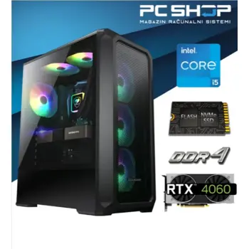 PC Računalo MagazinRS Gamer (Intel i5 14400F 4.7Ghz (Turbo), RTX 4060, 16GB DDR4 RAM, SSD 1TB NVMe)