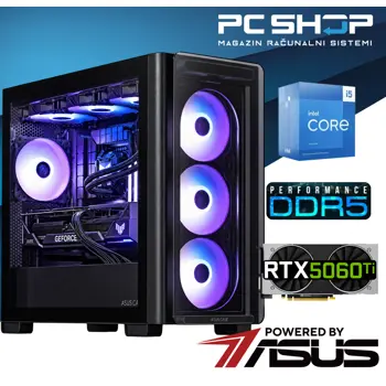 PC Računalo MagazinRS Gamer Powered by Asus (Intel i5 14400f, ASUS Dual GeForce RTX 5060 Ti 16GB GDDR7 , 16GB DDR5 RAM, SSD NVMe 1TB)