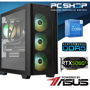 PC Računalo MagazinRS Gamer Powered by Asus (Intel i5 14400f, ASUS Dual GeForce RTX 5060 Ti 8GB GDDR7 , 32GB DDR5 RAM, SSD NVMe 1TB)