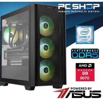 PC Računalo MagazinRS Gamer Powered by Asus (Intel i7 14700K, ASUS Prime Radeon RX 9070 OC Edition 16GB GDDR6 , 32GB DDR5 RAM, SSD NVMe 1TB)
