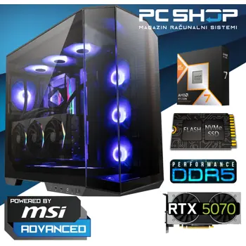 PC Računalo MagazinRS Gamer Powered by MSI (Ryzen 7 8700F, MSI RTX 5070 VENTUS 3X 12GB GDDR7, 32GB DDR5 RAM, SSD NVMe 1TB)