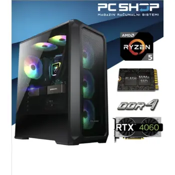 PC Računalo MagazinRS Gamer (Ryzen 5 5500 4.2GHz (Boost), Nvidia RTX 4060, 16GB DDR4 RAM, SSD 1TB NVMe)