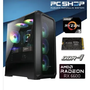 PC Računalo MagazinRS Gamer (Ryzen 5 5500 4.2GHz (Boost), Radeon RX 6600, 16GB DDR4 RAM, SSD 1TB NVMe)