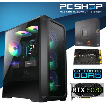 PC Računalo MagazinRS Gamer (Ryzen 5 7500X3D 4.5GHz (Boost), Nvidia RTX 5070 12GB, 32GB DDR5 RAM, SSD NVMe 1TB)