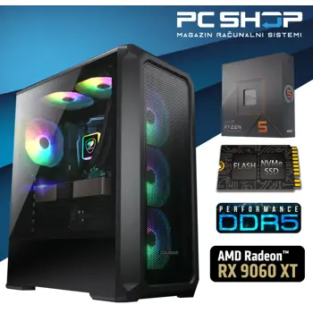PC Računalo MagazinRS Gamer (Ryzen 5 7600x 4.7GHz (Boost), Radeon RX 9060 XT 16GB, 16GB DDR5 RAM, SSD NVMe 1TB)