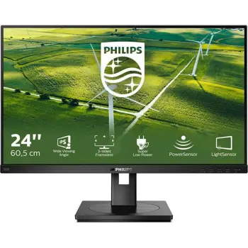 Philips 24" 242B1G/00 FHD1920×1080 IPS , Pivot, 75Hz, 4ms, VGA/DVI-D/DP/HDMI, USB3.2×4, USB-B×1, zvučnici, crni, 59970