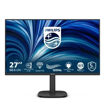 Philips 27" 27B2N3500J/00 QHD (2560×1440) IPS, Pivot, 4ms, 350cd/m2, 1500:1, 2×HDMI/DP, 4×USB-A, zvučnici, 70858