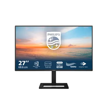 Philips 27" 27E1N1300AE/00 FHD (1920x1080) IPS 16:9, 120Hz,  300 cd/m2, 1500:1, 4ms,  HDMI, USB-C x 1 (DisplayPort Alt mode, data and Power Delivery),  USB-Ax2, HAS, zvučnici , 77523