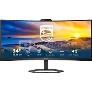 Philips 34" 34E1C5600HE/00 WQHD (3440x1440) VA curved 21:9, 5MP built-in webcam, HAS+tilt, 300 cd/m2, 3000:1, 1xHDMI, 1xDP, 1xUSB-C, 4xUSB-A, zvucnici 5W x 2, crni, 70689