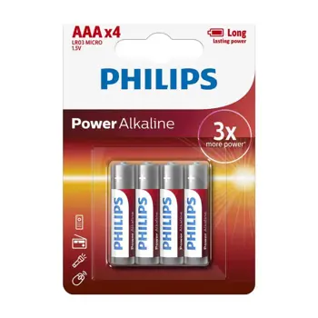 Philips baterije AAA, 4 komada, LR03P4B/00