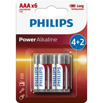 Philips baterije AAA, 4+2 komada, LR03P6BP/10
