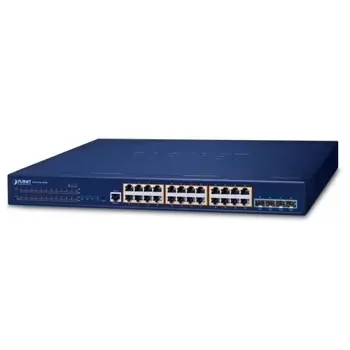 Planet Layer 3 24-Port 10 100 1000T 802.3at PoE 4-Port 10G SFP, PLT-SGS-6310-24P4X
