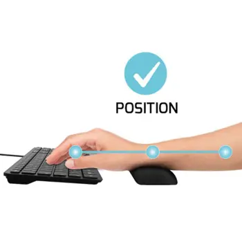 Port erg. oslonac zapešća za tipkovnicu, gel, crni, 900718