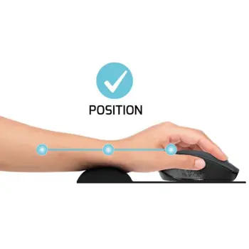 Port ergonomska podloga za miša, gel, crna, 900717