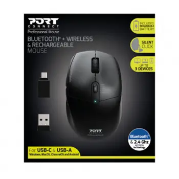 Port miš OFFICE PRO punjivi BLUETOOTH COMBO, crni, 900715