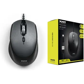 Port miš OFFICE PRO SILENT, žični, crni, 900711