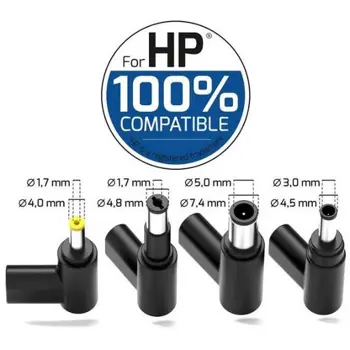 Port punjač 100W GaN2 USB-C za HP NB, 4 nastavka, 904100HPEU