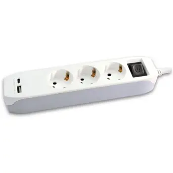 Prenosiva utičnica,3ut., USB A+C, punjač 16A, 1.4m, 234-405