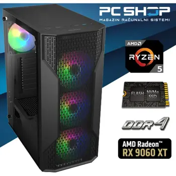 Računalo MagazinRS (Ryzen 5 5600 4.4GHz (Boost), Radeon RX 9060 XT 16GB, 16GB DDR4 RAM, SSD 1TB NVMe)